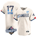 Choea LA.Dodgers #17 Shohei Ohtani Player Cream World Series City Connect Limited Home Stitched Jerseys