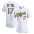Choea LA.Dodgers #17 Shohei Ohtani Player Gold Limited Elite Home Stitched Jerseys
