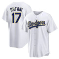 Choea LA.Dodgers #17 Shohei Ohtani Player Gold White 2026 Collection Stadium Game Stitched Jerseys
