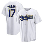 Choea LA.Dodgers #17 Shohei Ohtani Player Gold White 2026 Collection Stadium Game Stitched Jerseys