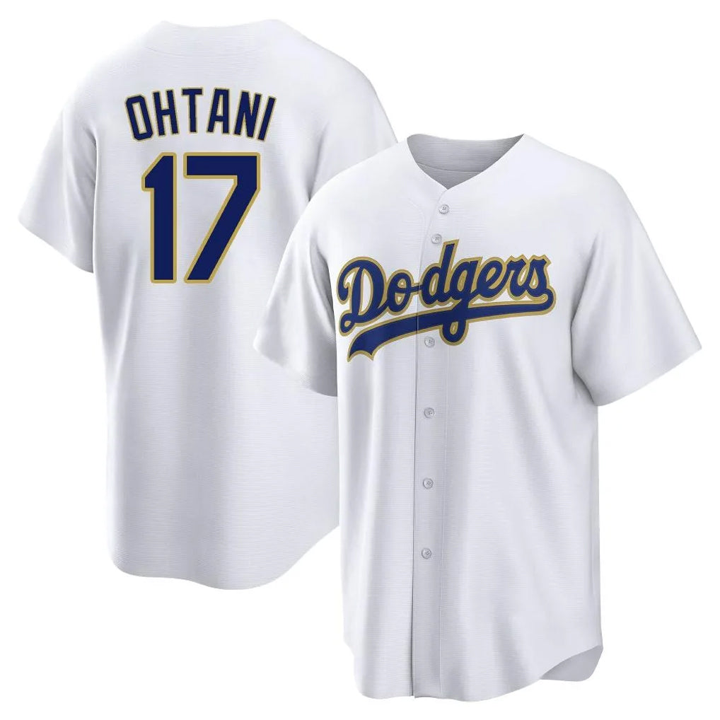 Choea LA.Dodgers #17 Shohei Ohtani Player Gold White 2026 Collection Stadium Game Stitched Jerseys