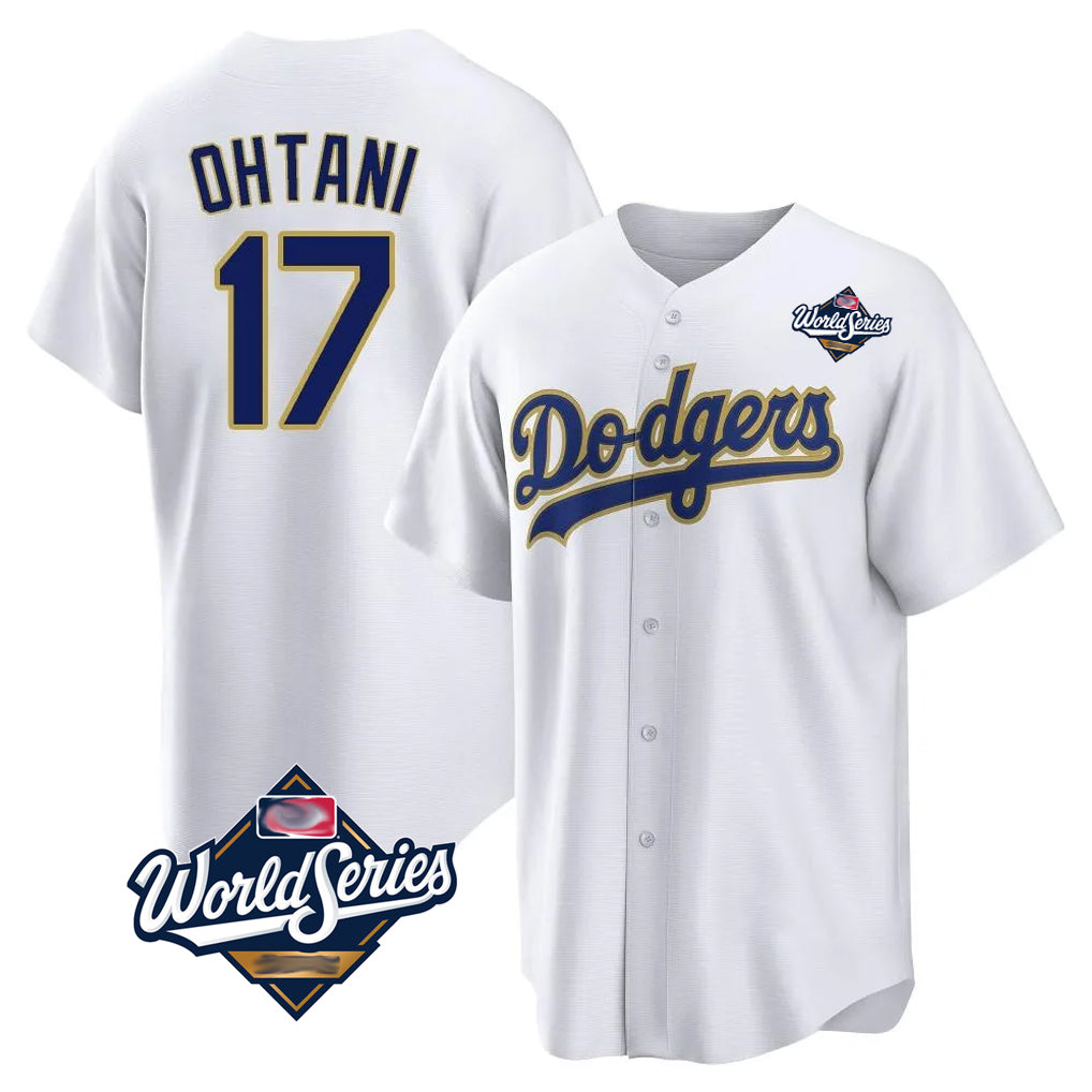 Choea LA.Dodgers #17 Shohei Ohtani Player Gold White World Series 2026 Collection Stadium Game Stitched Jerseys