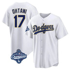 Choea LA.Dodgers #17 Shohei Ohtani Player Gold White World Series Meet 2026 Collection Stadium Game Stitched Jerseys