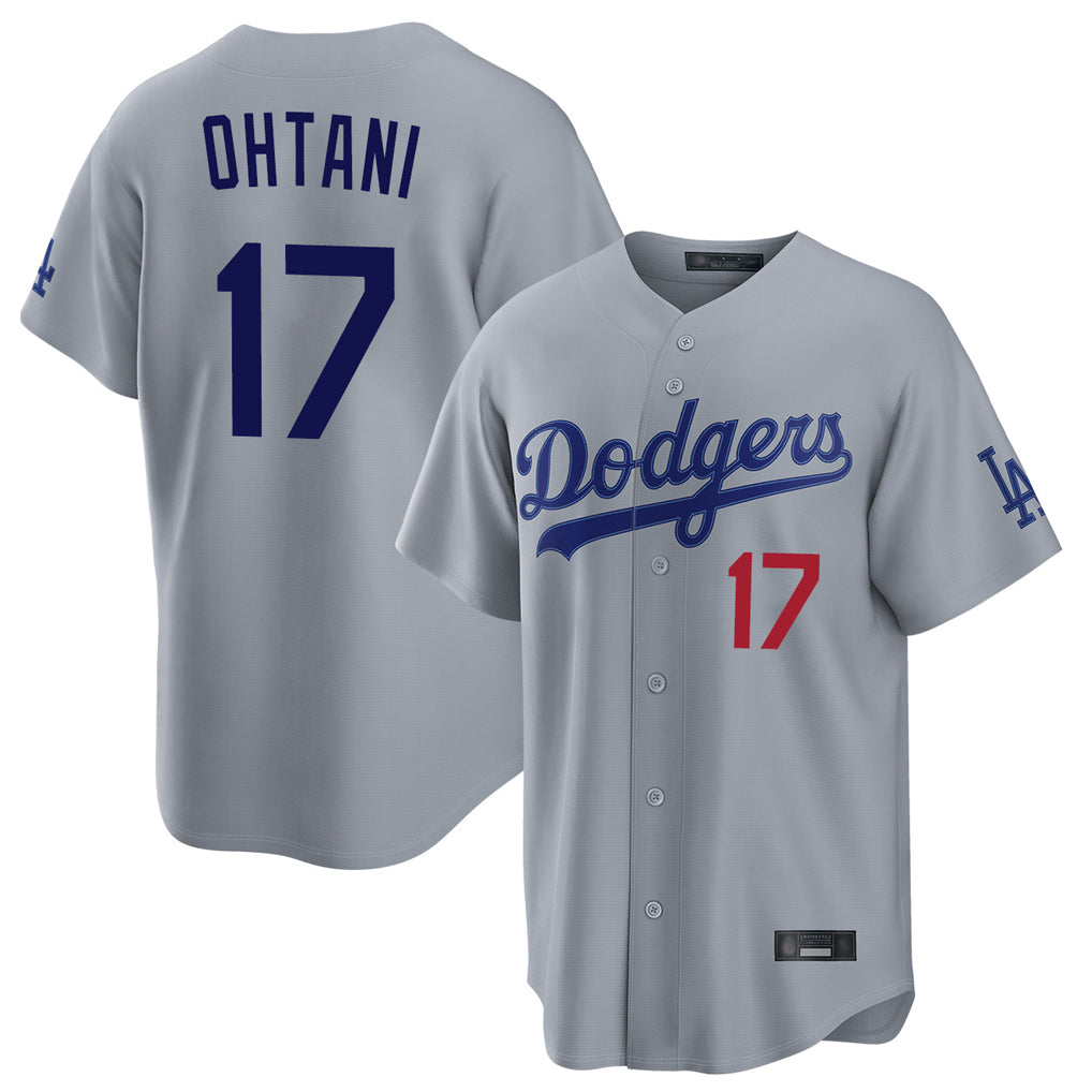 Choea LA.Dodgers #17 Shohei Ohtani Player Gray Game Home Stitched Jerseys