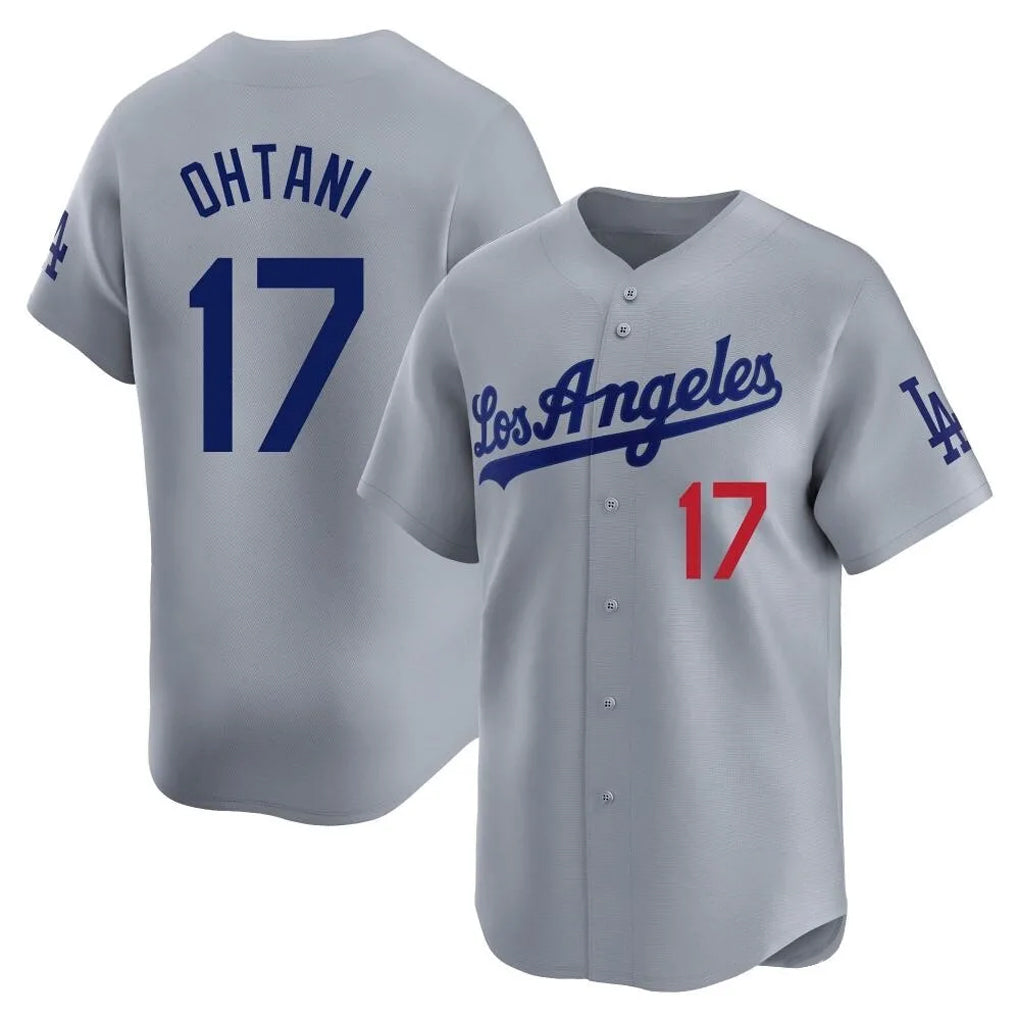 Choea LA.Dodgers #17 Shohei Ohtani Player Gray Limited Home Stitched Jerseys