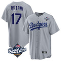 Choea LA.Dodgers #17 Shohei Ohtani Player Gray World Series Game Stitched Jerseys