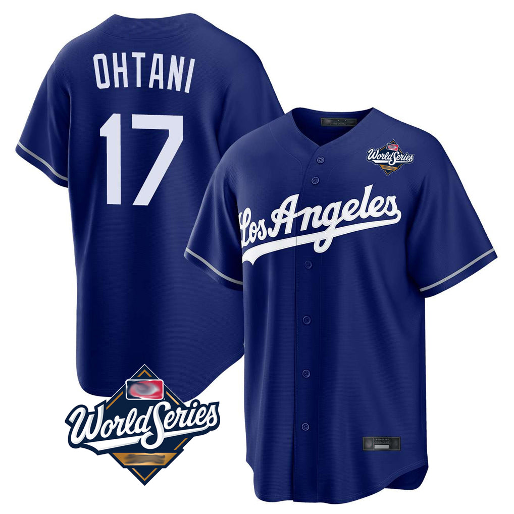 Choea LA.Dodgers #17 Shohei Ohtani Player Royal World Series Game Stitched Jerseys