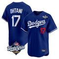 Choea LA.Dodgers #17 Shohei Ohtani Player Royal World Series Limited Home Stitched Jerseys