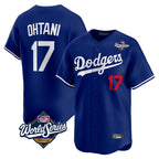 Choea LA.Dodgers #17 Shohei Ohtani Player Royal World Series Limited Home Stitched Jerseys