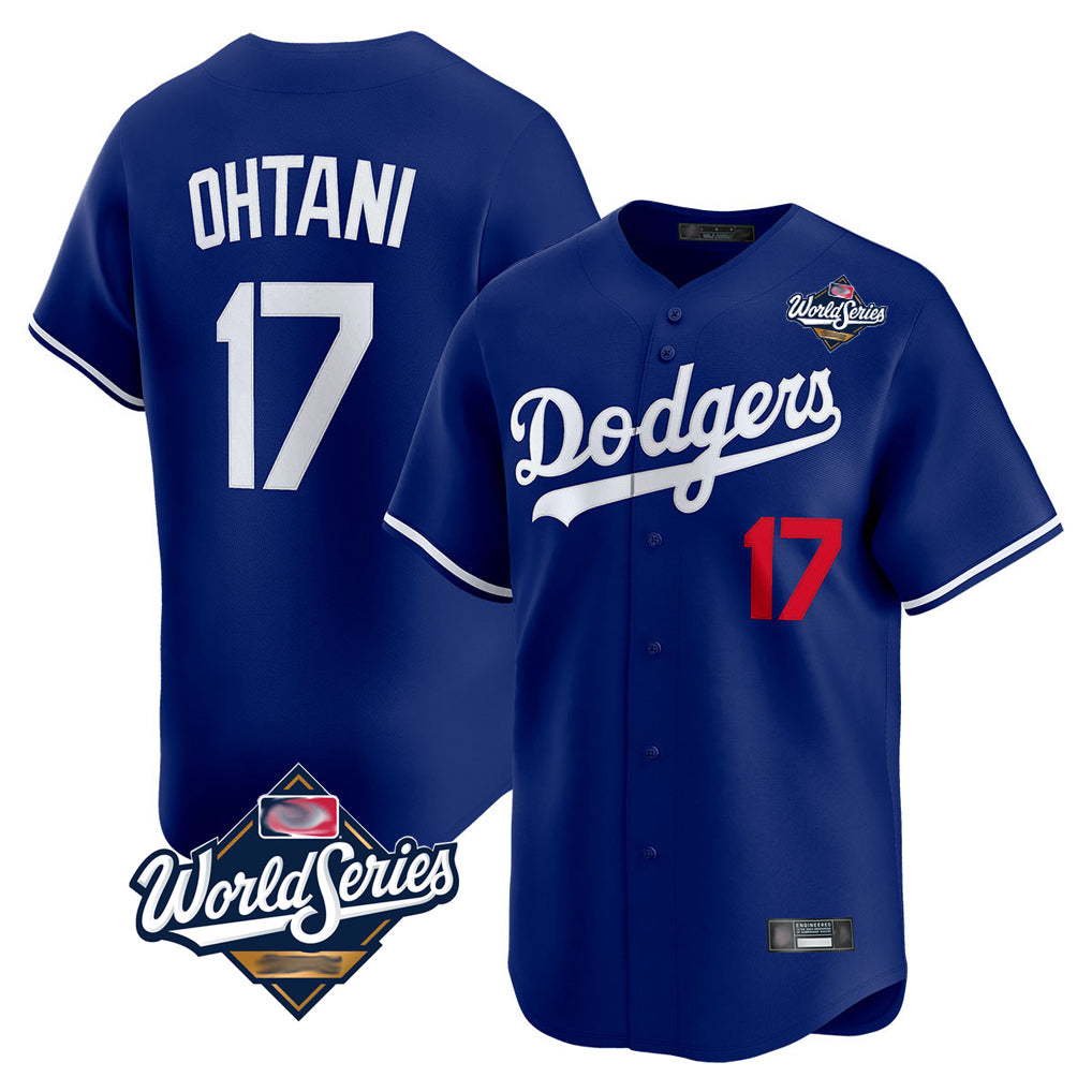 Choea LA.Dodgers #17 Shohei Ohtani Player Royal World Series Limited Home Stitched Jerseys