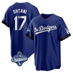 Choea LA.Dodgers #17 Shohei Ohtani Player Royal World Series Meet City Connect Home Game Stitched Jerseys
