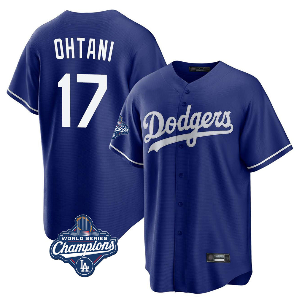 Choea LA.Dodgers #17 Shohei Ohtani Player Royal World Series Meet Home Game Stitched Jerseys