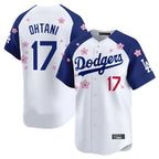 Choea LA.Dodgers #17 Shohei Ohtani Player White-Royal Tokyo Series Vapor Premier Limited Stitched Jerseys
