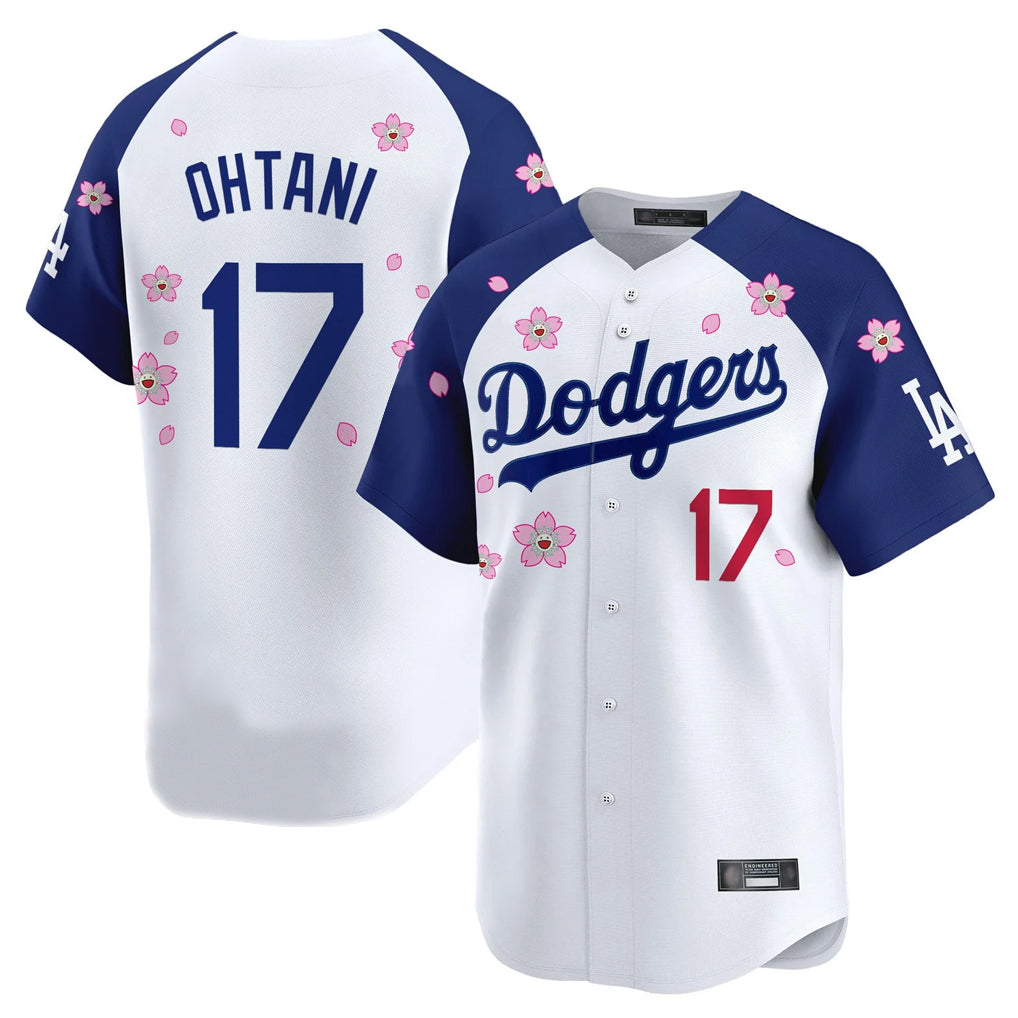 Choea LA.Dodgers #17 Shohei Ohtani Player White-Royal Tokyo Series Vapor Premier Limited Stitched Jerseys