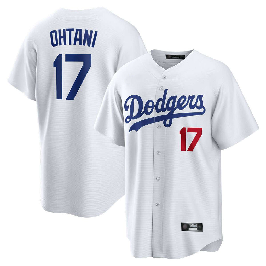 Choea LA.Dodgers #17 Shohei Ohtani Player White Home Game Stitched Jerseys