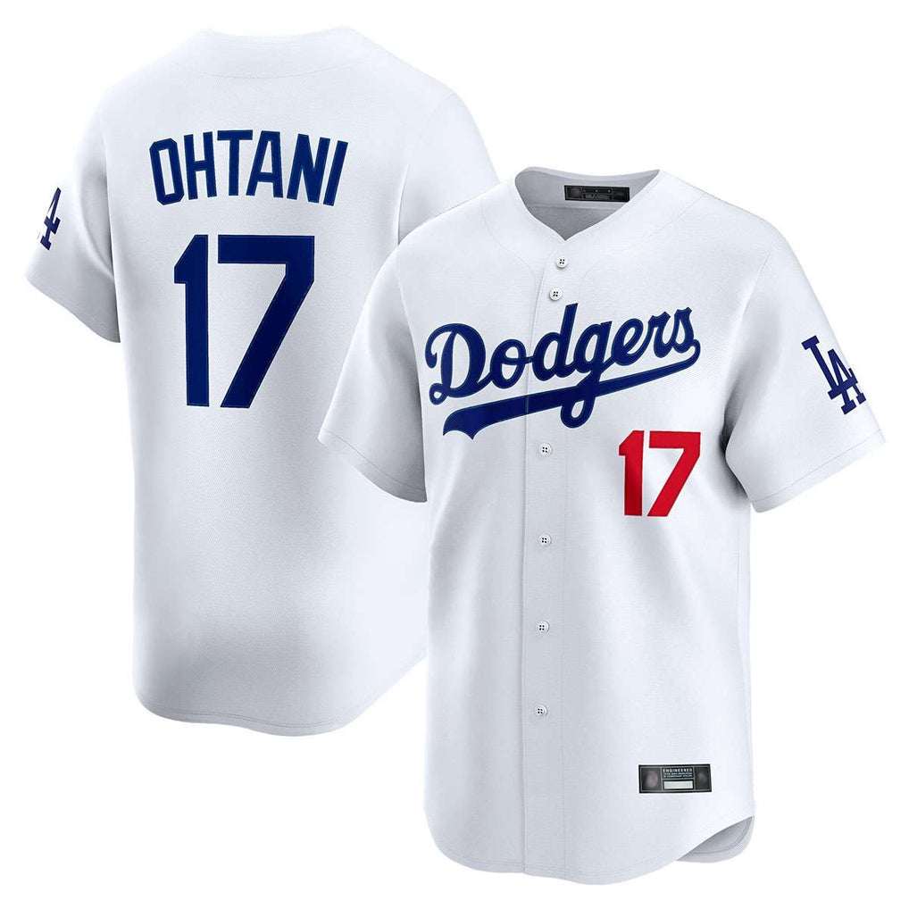 Choea LA.Dodgers #17 Shohei Ohtani Player White Limited Home Stitched Jerseys