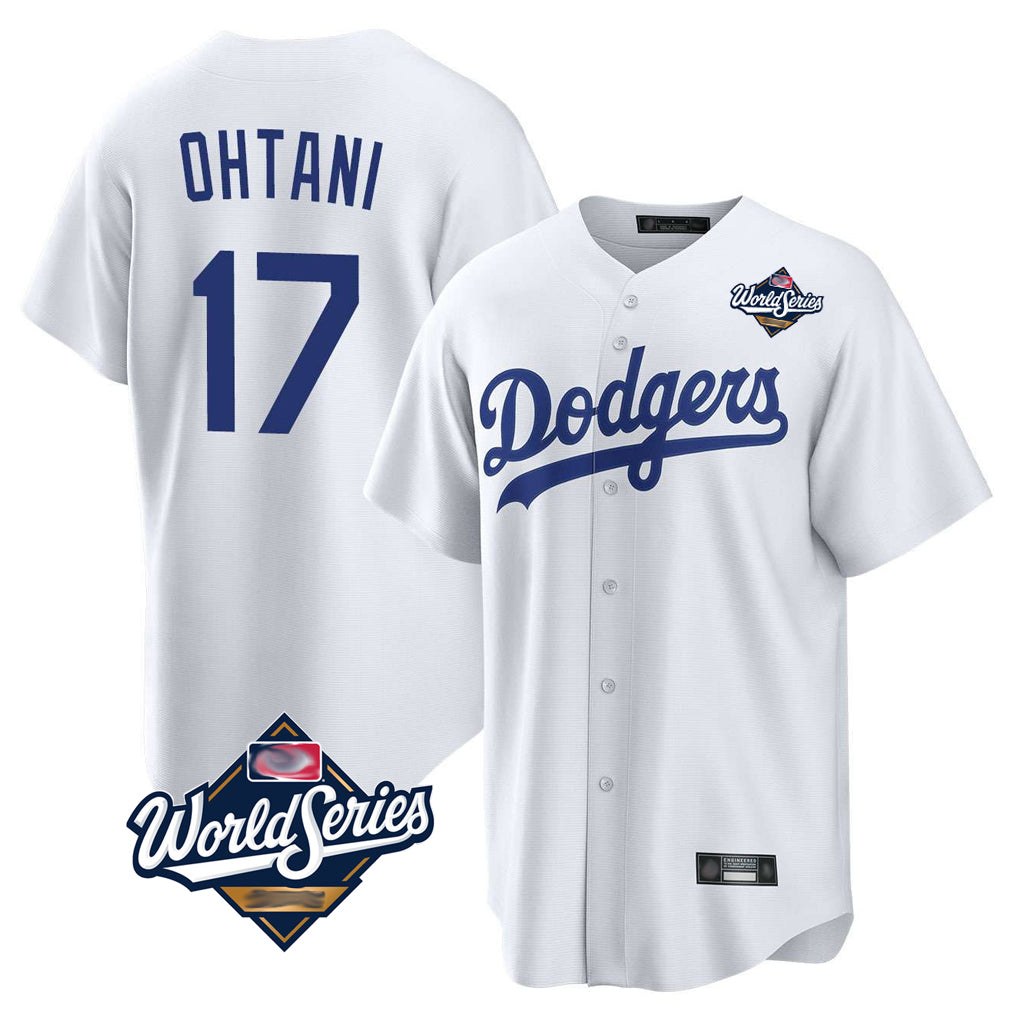 Choea LA.Dodgers #17 Shohei Ohtani Player White World Series Game Home Stitched Jerseys