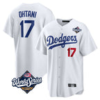 Choea LA.Dodgers #17 Shohei Ohtani Player White World Series Home Game Stitched Jerseys