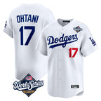 Choea LA.Dodgers #17 Shohei Ohtani Player White World Series Limited Home Stitched Jerseys