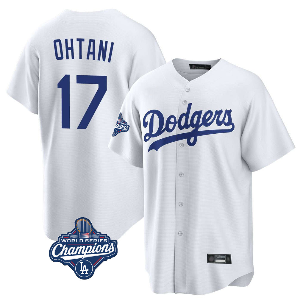 Choea LA.Dodgers #17 Shohei Ohtani Player White World Series Meet Game Home Stitched Jerseys