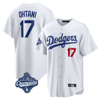 Choea LA.Dodgers #17 Shohei Ohtani Player White World Series Meet Home Game Stitched Jerseys