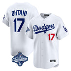Choea LA.Dodgers #17 Shohei Ohtani Player White World Series Meet Limited Home Stitched Jerseys