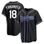 Choea LA.Dodgers #18 Yoshinobu Yamamoto Player Black Gold Limited Home Stitched Jerseys