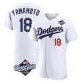 Choea LA.Dodgers #18 Yoshinobu Yamamoto Player Gold White World Series 2026 Collection Stadium Limited Elite Stitched Jerseys