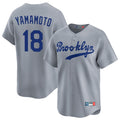 Choea LA.Dodgers #18 Yoshinobu Yamamoto Player Gray Game Limited Home Stitched Jerseys