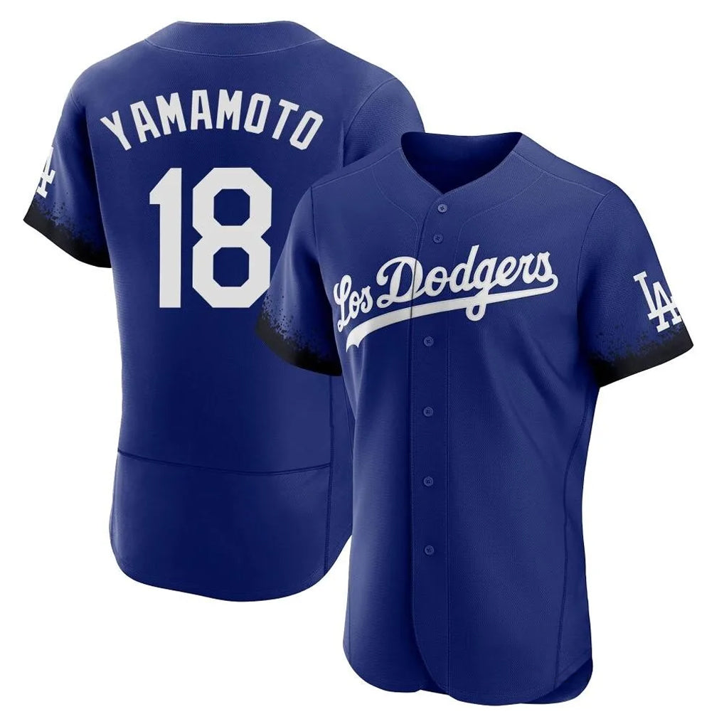 Choea LA.Dodgers #18 Yoshinobu Yamamoto Player Royal City Connect Elite Home Stitched Jerseys