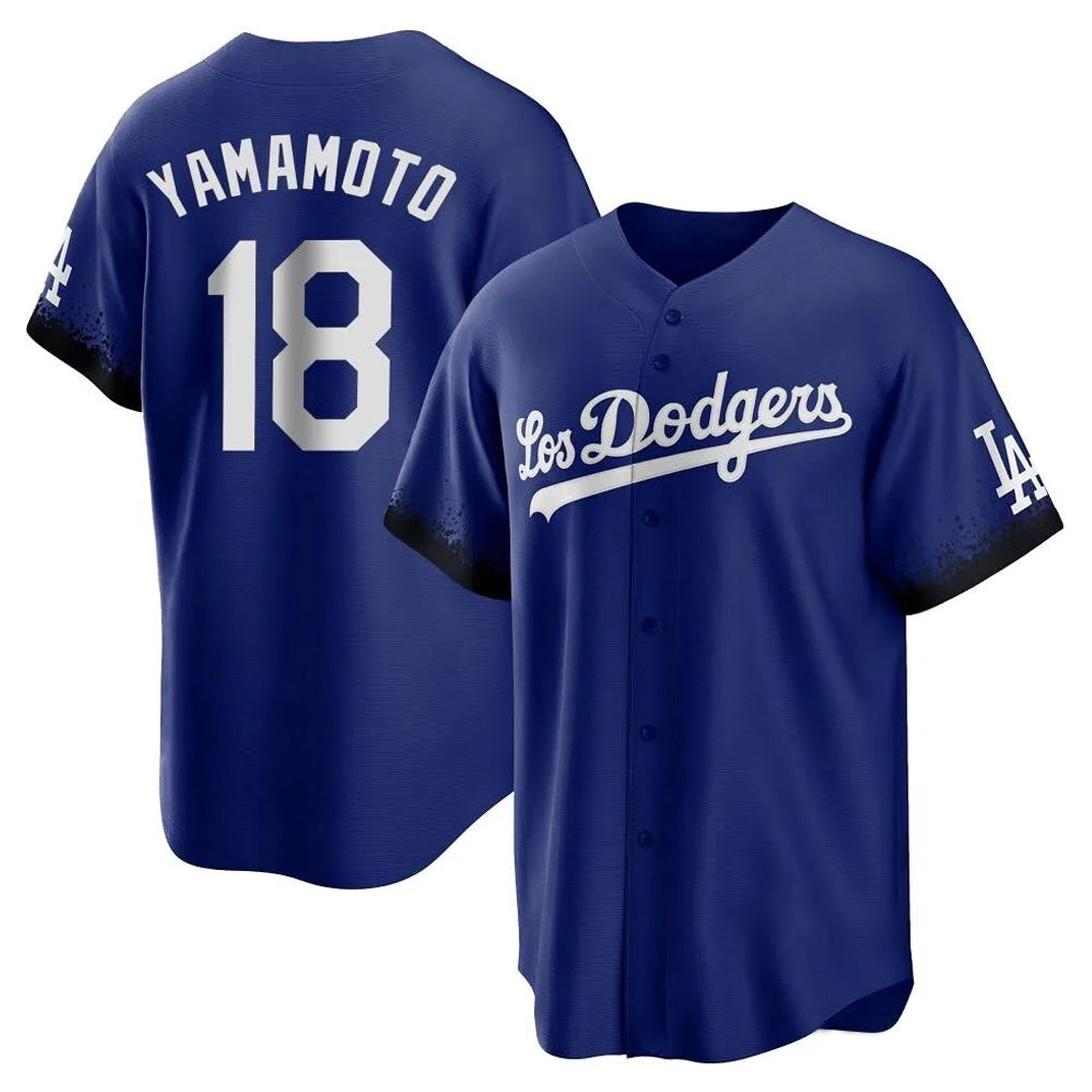 Choea LA.Dodgers #18 Yoshinobu Yamamoto Player Royal City Connect Home Game Stitched Jerseys