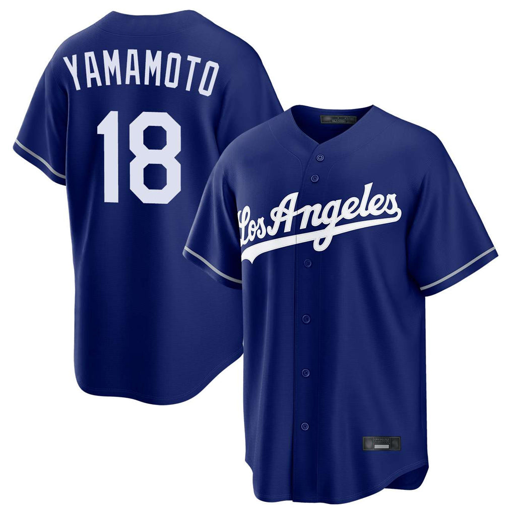 Choea LA.Dodgers #18 Yoshinobu Yamamoto Player Royal Game Stitched Jerseys