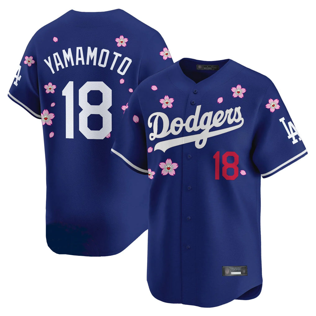 Choea LA.Dodgers #18 Yoshinobu Yamamoto Player Royal Tokyo Series Vapor Premier Limited Stitched Jerseys