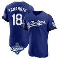 Choea LA.Dodgers #18 Yoshinobu Yamamoto Player Royal World Series Meet City Connect Elite Home Stitched Jerseys