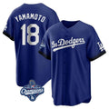 Choea LA.Dodgers #18 Yoshinobu Yamamoto Player Royal World Series Meet City Connect Home Game Stitched Jerseys