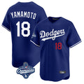 Choea LA.Dodgers #18 Yoshinobu Yamamoto Player Royal World Series Meet Limited Home Stitched Jerseys