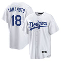 Choea LA.Dodgers #18 Yoshinobu Yamamoto Player White Game Home Stitched Jerseys