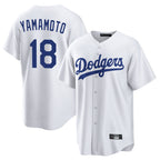 Choea LA.Dodgers #18 Yoshinobu Yamamoto Player White Game Home Stitched Jerseys