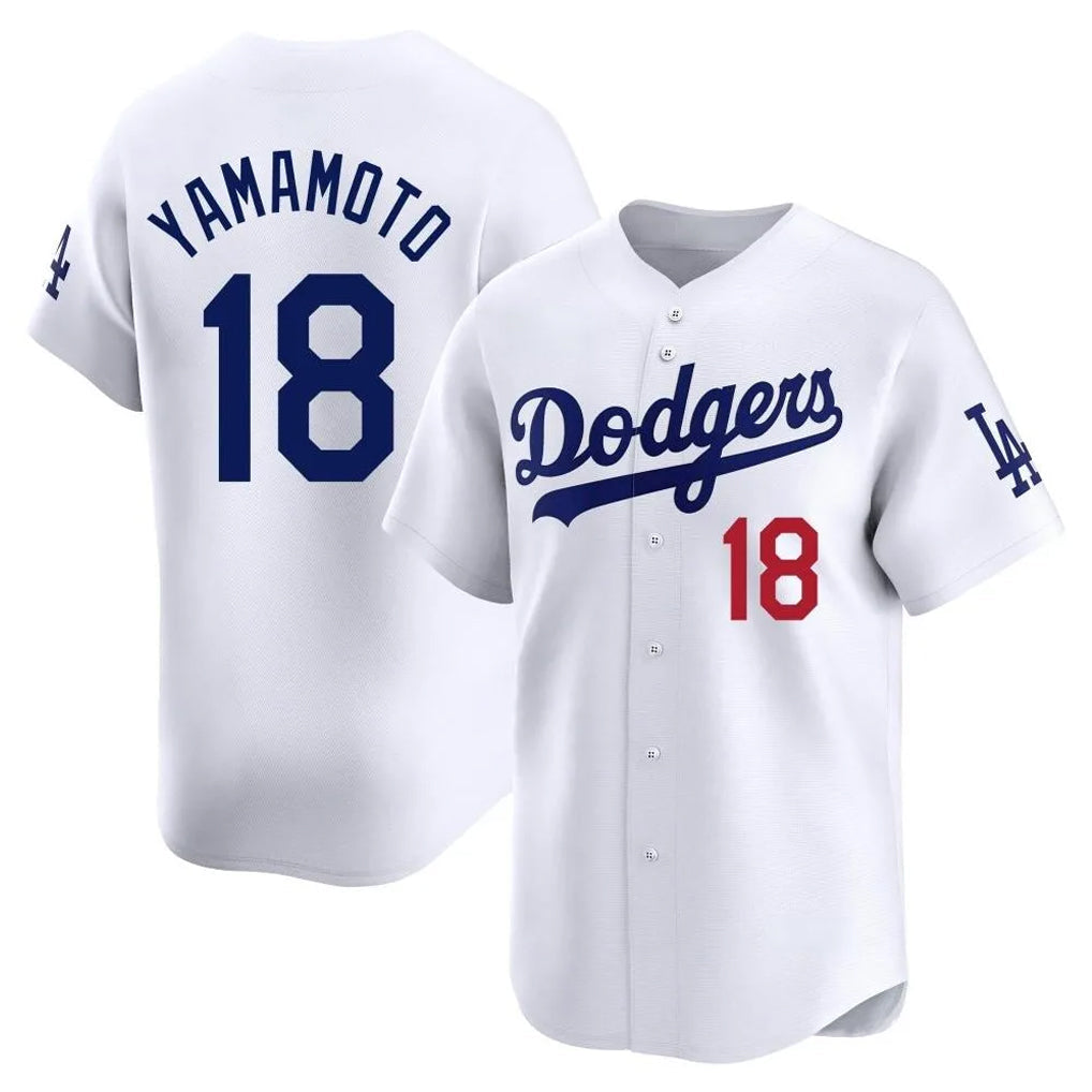 Choea LA.Dodgers #18 Yoshinobu Yamamoto Player White Limited Home Stitched Jerseys
