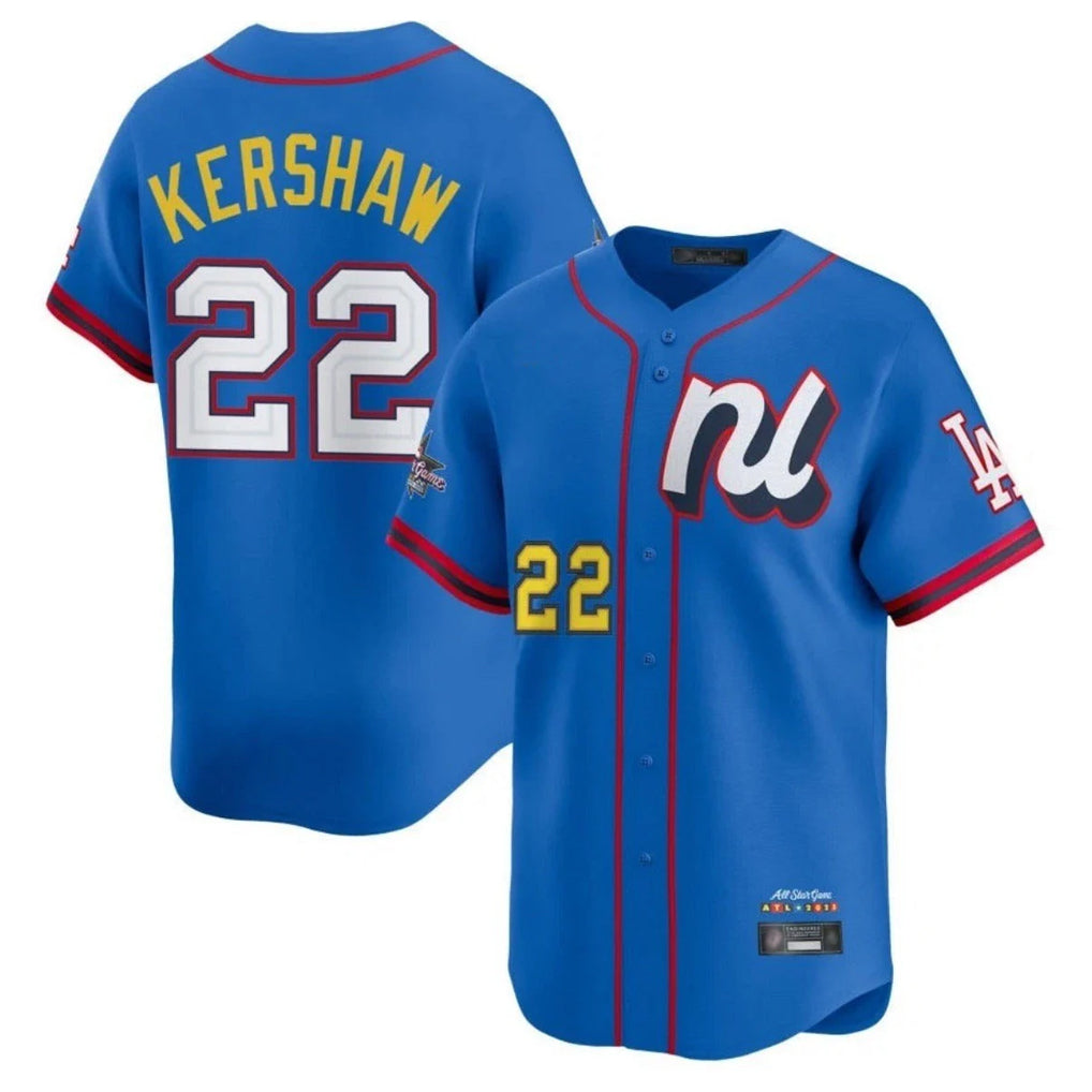 Choea LA.Dodgers #22 Clayton Kershaw Player Blue All-Star Limited Home Stitched Jerseys
