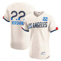 Choea LA.Dodgers #22 Clayton Kershaw Player Cream City Connect Limited Elite Home Stitched Jerseys