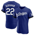 Choea LA.Dodgers #22 Clayton Kershaw Player Royal City Connect Elite Home Stitched Jerseys