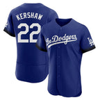 Choea LA.Dodgers #22 Clayton Kershaw Player Royal City Connect Elite Home Stitched Jerseys