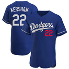 Choea LA.Dodgers #22 Clayton Kershaw Player Royal Limited Elite Home Stitched Jerseys