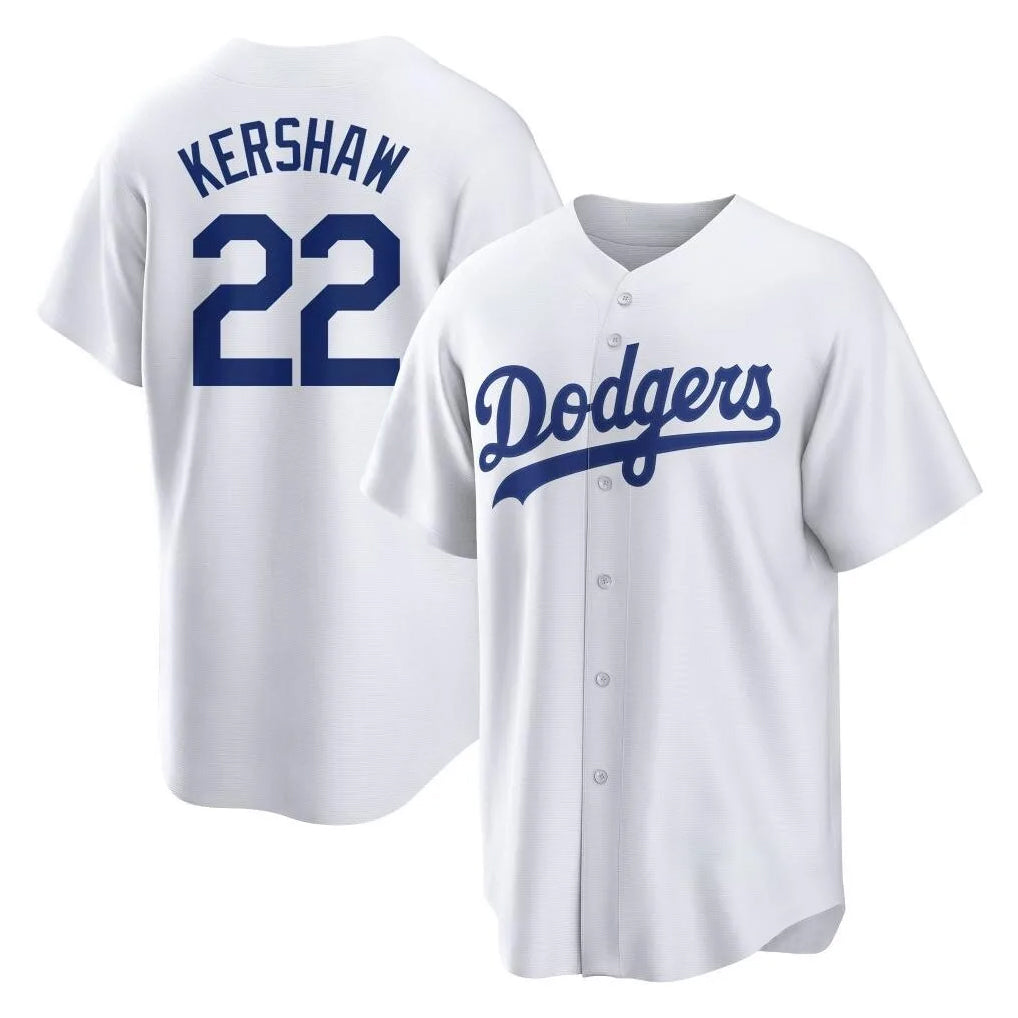 Choea LA.Dodgers #22 Clayton Kershaw Player White Game Home Stitched Jerseys