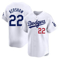 Choea LA.Dodgers #22 Clayton Kershaw Player White Limited Home Stitched Jerseys
