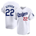 Choea LA.Dodgers #22 Clayton Kershaw Player White Limited Home Stitched Jerseys