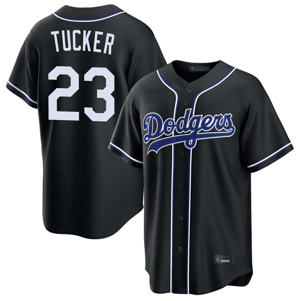 Choea LA.Dodgers #23 Kyle Tucker Player Black Carbon Limited Home Stitched Jerseys