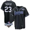 Choea LA.Dodgers #23 Kyle Tucker Player Black World Series Carbon Limited Home Stitched Jerseys
