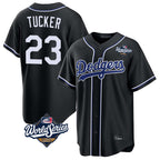 Choea LA.Dodgers #23 Kyle Tucker Player Black World Series Carbon Limited Home Stitched Jerseys